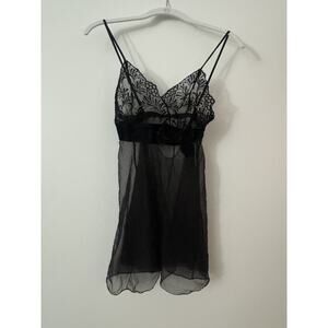 BABY DOLL Y2K VINTAGE SLIP NIGHTIE LINGERIE VICTORIAS SECRET SHEER sz XS